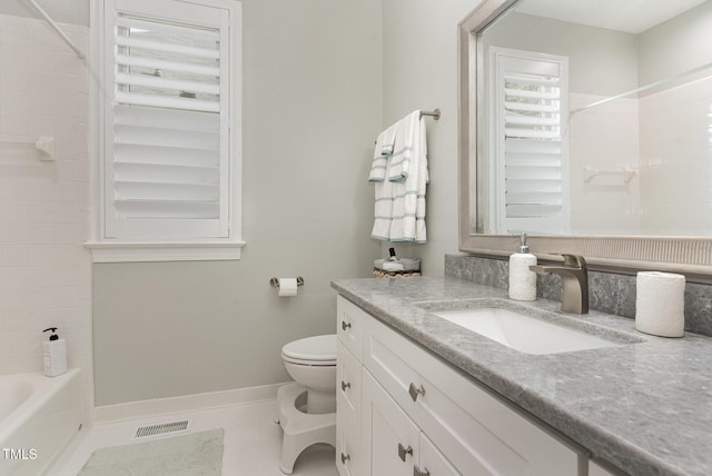 6313 Belle Crest Dr, Raleigh, NC 27612 - full bath featuring vanity, bathtub / shower combination, and tile patterned floors
