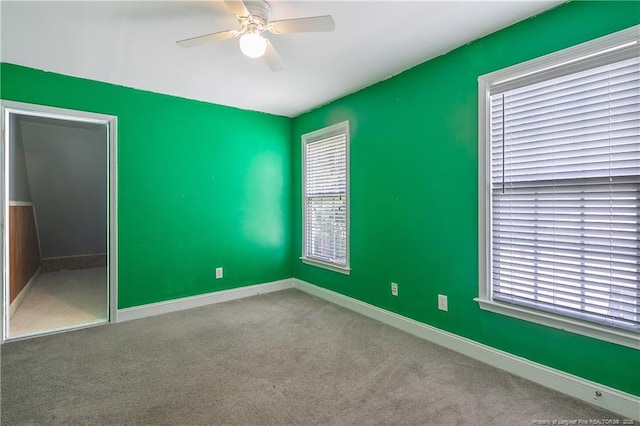 177 Lamplighter Way, Spring Lake, NC 28390 - spare room featuring ceiling fan, carpet flooring, and baseboards