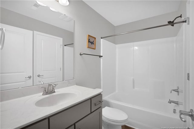 66 S Hawks Ridge Ln, Smithfield, NC 27577 - bathroom with vanity, toilet, and shower / bath combination