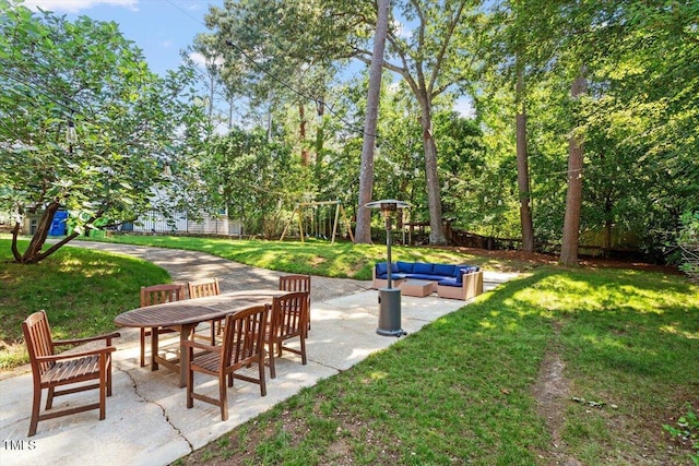 1100 Brooks Ave, Raleigh, NC 27607 - view of patio with a playground and an outdoor hangout area