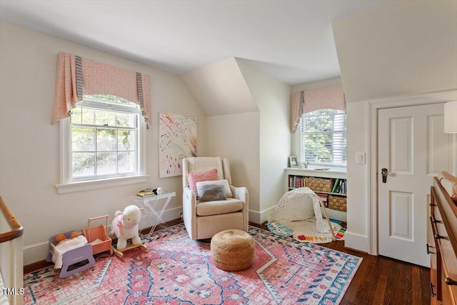 1100 Brooks Ave, Raleigh, NC 27607 - living area featuring wood finished floors and lofted ceiling