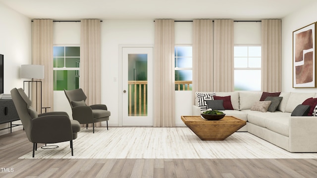 1422 Jay Rd, Knightdale, NC 27545 - living area featuring wood finished floors