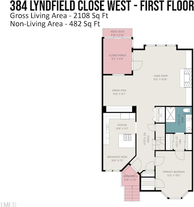 384 Lyndfield Cl W, Pittsboro, NC 27312 - view of room layout
