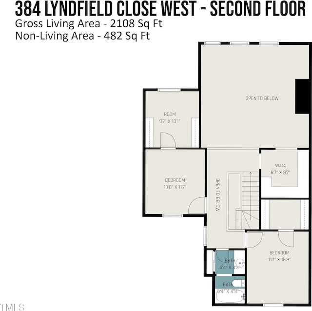 384 Lyndfield Cl W, Pittsboro, NC 27312 - view of room layout