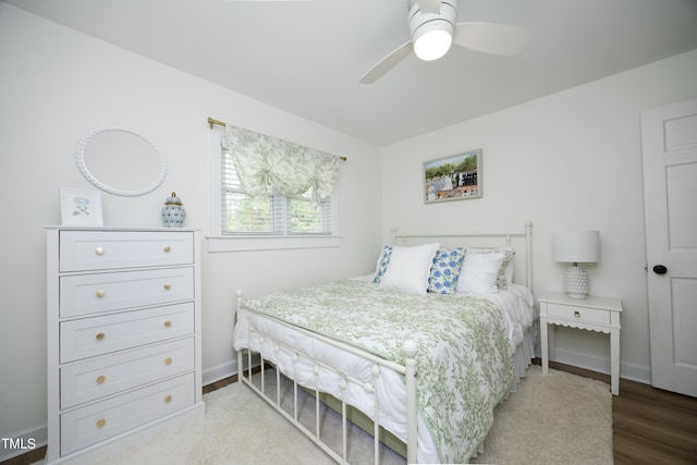 2320 Marks Creek Rd, Knightdale, NC 27545 - bedroom with wood finished floors and a ceiling fan