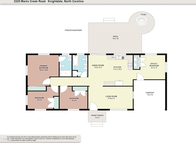 2320 Marks Creek Rd, Knightdale, NC 27545 - view of floor plan / room layout