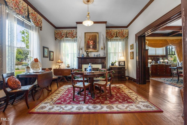 309 W Divine St, Dunn, NC 28334 - dining room with crown molding and wood finished floors
