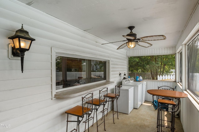 309 W Divine St, Dunn, NC 28334 - sunroom with washer and dryer