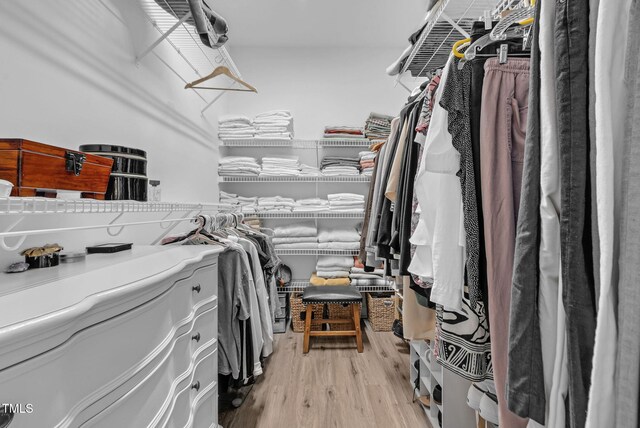200 Holly Branch Dr, Holly Springs, NC 27540 - spacious closet with light wood-style floors