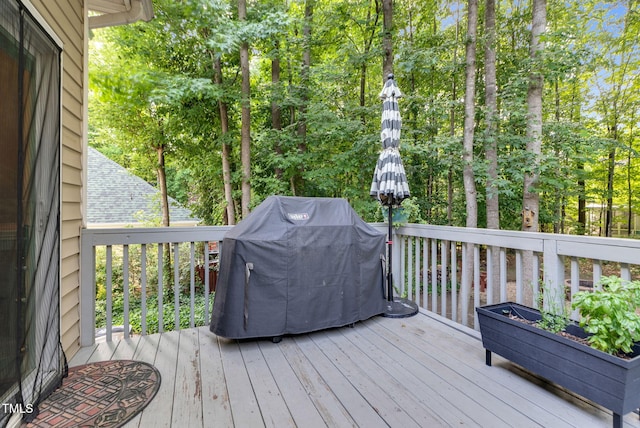 200 Holly Branch Dr, Holly Springs, NC 27540 - wooden deck with grilling area