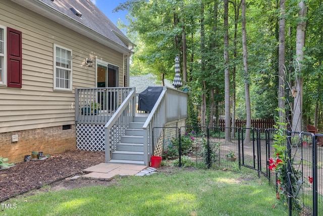 200 Holly Branch Dr, Holly Springs, NC 27540 - fenced yard with stairway and a deck
