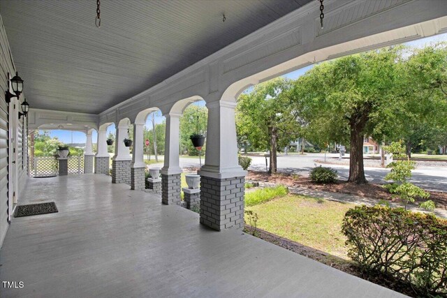 125 W Pine St, Pine Level, NC 27568 - view of covered porch