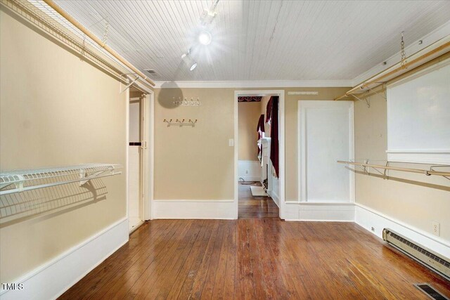 125 W Pine St, Pine Level, NC 27568 - spacious closet with a baseboard radiator and wood-type flooring