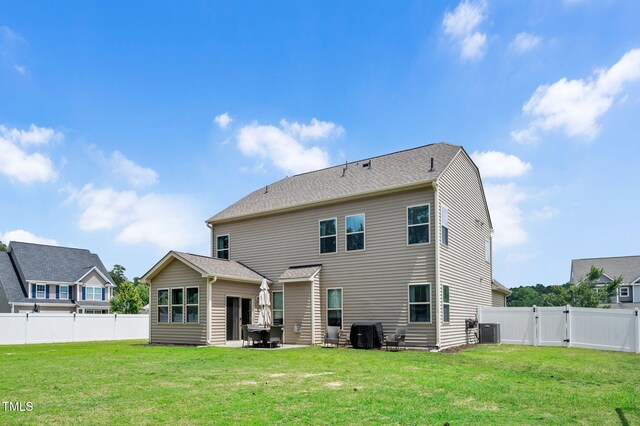 5637 Garnet Meadow Rd, Knightdale, NC 27545 - rear view of property featuring a gate, a fenced backyard, and a patio