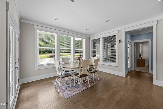 7410 Chouder Ln, Wake Forest, NC 27587 - dining area featuring wood finished floors and recessed lighting