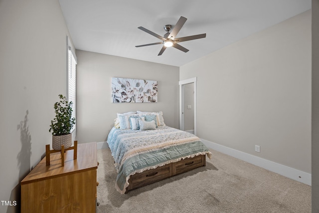 7410 Chouder Ln, Wake Forest, NC 27587 - carpeted bedroom with baseboards and a ceiling fan