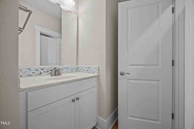 7410 Chouder Ln, Wake Forest, NC 27587 - bathroom with vanity and backsplash