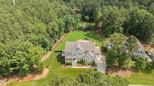 7410 Chouder Ln, Wake Forest, NC 27587 - view from above of property featuring a forest