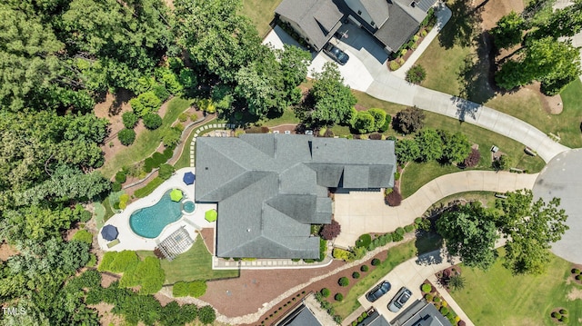 2112 Colin Hill Ct, Wake Forest, NC 27587 - aerial overview of property's location with a pool area