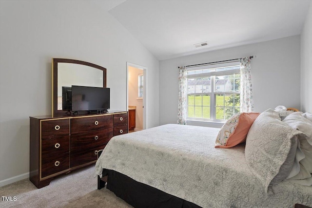 1109 Hadel Pl, Knightdale, NC 27545 - bedroom featuring vaulted ceiling and light colored carpet