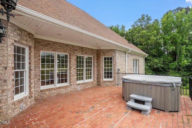 8415 Meadow View Ln, Bahama, NC 27503 - view of patio / terrace featuring a hot tub