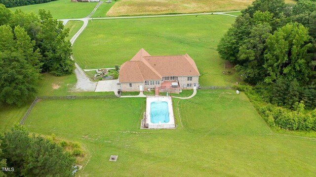 8415 Meadow View Ln, Bahama, NC 27503 - overview of rural landscape featuring a pool area