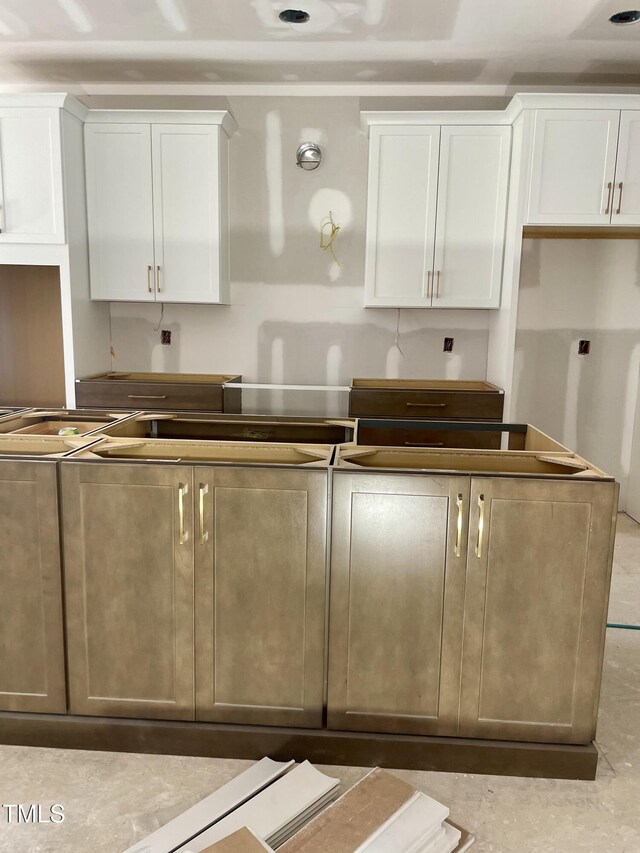 4035 King Charles Rd, Durham, NC 27707 - kitchen with white cabinets