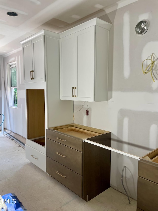 4035 King Charles Rd, Durham, NC 27707 - kitchen featuring white cabinets