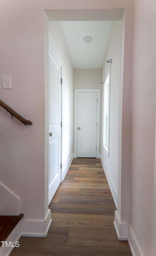 202 E S St, Fremont, NC 27830 - hallway featuring wood finished floors and baseboards