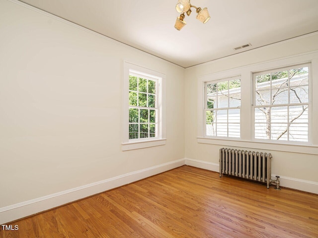 907 W Johnson St, Raleigh, NC 27605 - empty room with radiator and light wood-type flooring