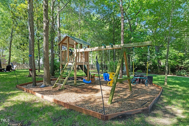 102 Sevendales Dr, Goldsboro, NC 27534 - community jungle gym with view of scattered trees