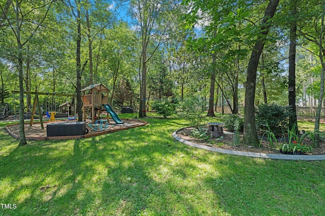 102 Sevendales Dr, Goldsboro, NC 27534 - view of yard with a playground