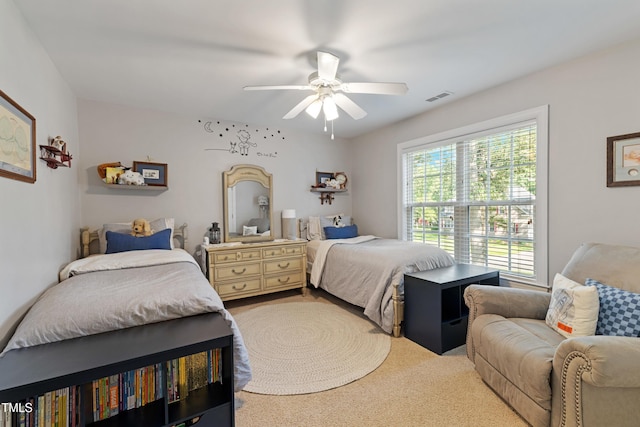 102 Sevendales Dr, Goldsboro, NC 27534 - bedroom with ceiling fan and light carpet