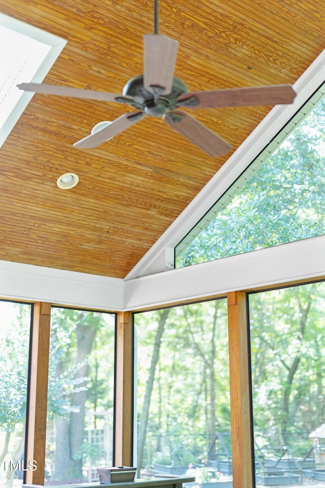 102 Sevendales Dr, Goldsboro, NC 27534 - detailed view of wood ceiling and a ceiling fan