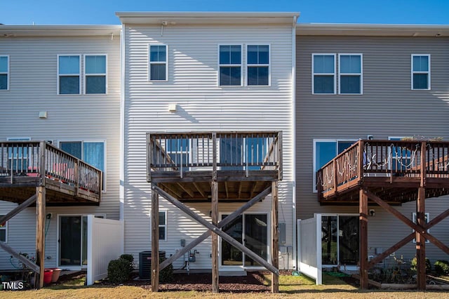 732 Suffield Way, Cary, NC 27519 - rear view of property featuring a deck