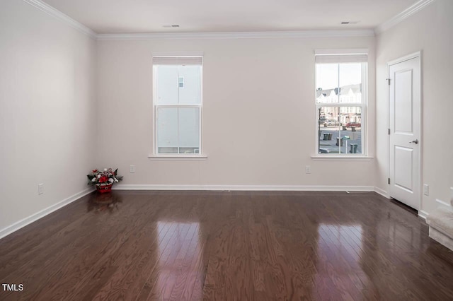 732 Suffield Way, Cary, NC 27519 - empty room with dark wood-style floors and crown molding