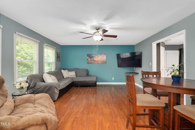 202 Howland Ave, Cary, NC 27513 - living room featuring wood finished floors and a ceiling fan