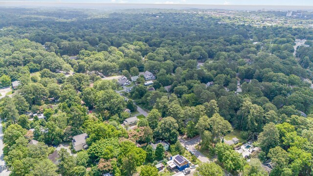 108 High St, Carrboro, NC 27510 - aerial view of property and surrounding area featuring a forest