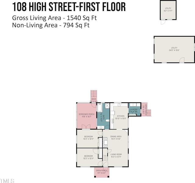 108 High St, Carrboro, NC 27510 - view of room layout