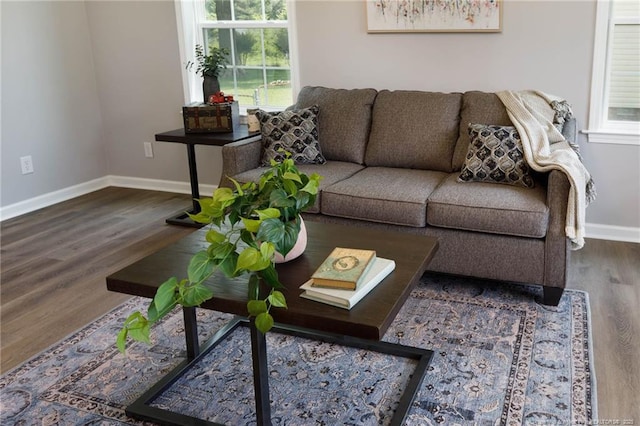 108 Pine St, Dunn, NC 28334 - living area featuring baseboards and wood finished floors