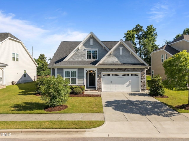 427 Cedar Pond Ct, Knightdale, NC 27545 - view of front of house with driveway, a front lawn, and a garage