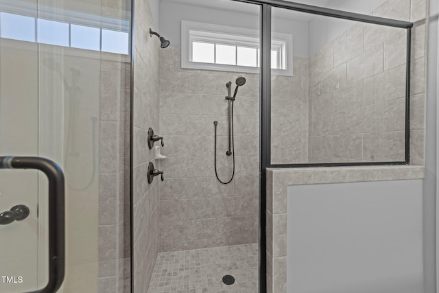 427 Cedar Pond Ct, Knightdale, NC 27545 - bathroom with a shower stall and plenty of natural light