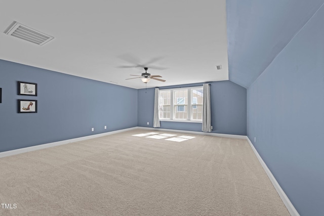 427 Cedar Pond Ct, Knightdale, NC 27545 - unfurnished room with carpet floors, ceiling fan, and lofted ceiling
