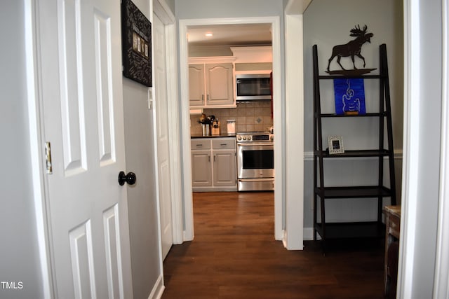 408 Greenfern Ct, Burlington, NC 27215 - corridor featuring dark wood-type flooring and baseboards