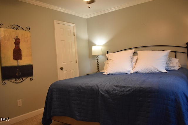 408 Greenfern Ct, Burlington, NC 27215 - carpeted bedroom featuring baseboards and ornamental molding