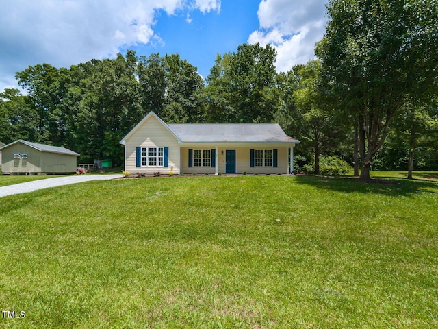 381 Gray Ghost Ln, Benson, NC 27504 - single story home featuring a front yard