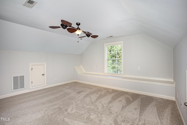 1148 Dexter Ridge Dr, Holly Springs, NC 27540 - bonus room with lofted ceiling, carpet floors, and a ceiling fan
