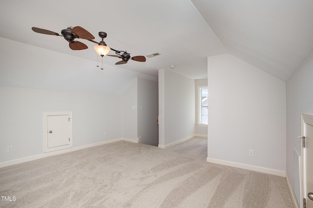 1148 Dexter Ridge Dr, Holly Springs, NC 27540 - unfurnished room with vaulted ceiling, light carpet, and ceiling fan