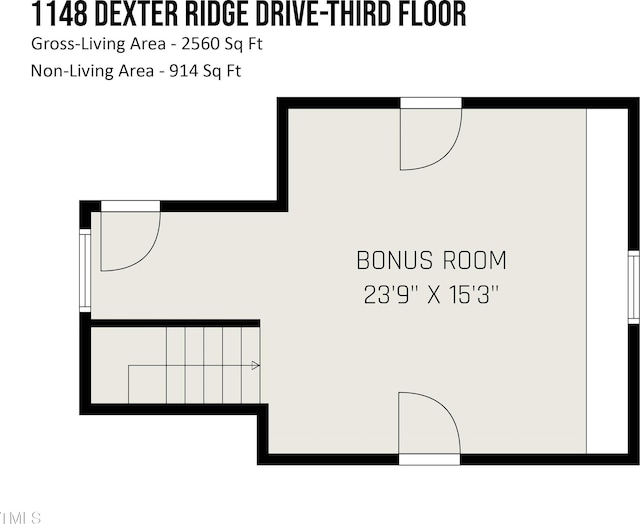 1148 Dexter Ridge Dr, Holly Springs, NC 27540 - view of room layout
