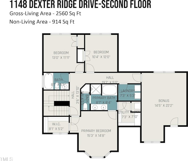 1148 Dexter Ridge Dr, Holly Springs, NC 27540 - view of floor plan / room layout